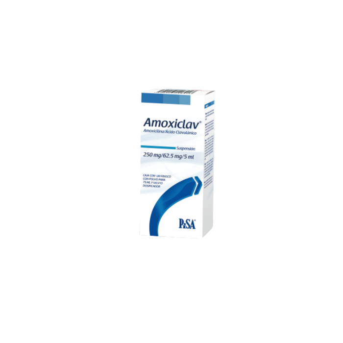 Amoxiclav Amoxicilina,Acido Clavulanico 250mg/62.5mg 75ml suspension