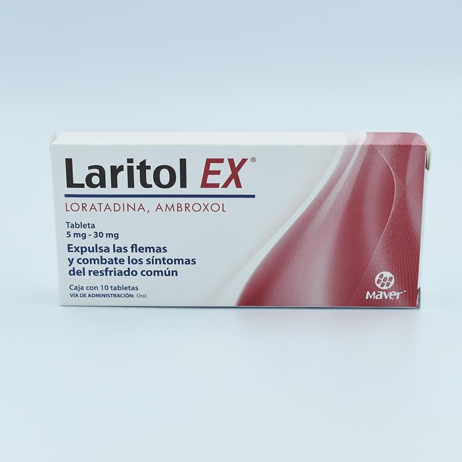LORATADINA/ AMBROXOL CAJA CON 10 TABLETAS(LARITOL EX) Farmacias Iguales