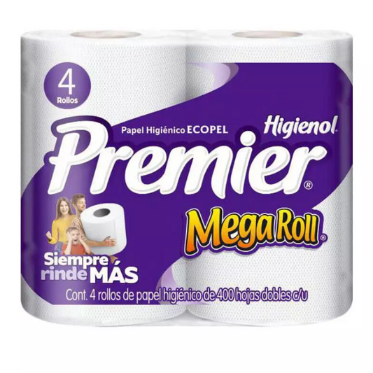 Premier Higienico 400 Hojas 4 Rollos