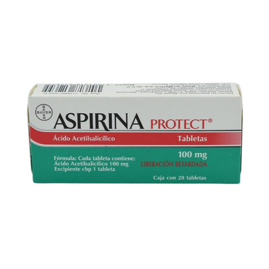 Aspirina Protec Acido Acetilsalicilico 100mg 28 tabletas
