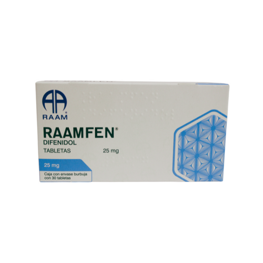 Difenidol 25mg 30 Tabletas
