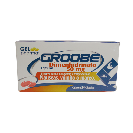 Dimenhidrinato 50mg 24 Capsulas