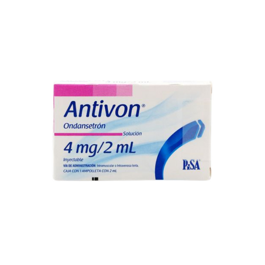 Antivon Ondaserton 4mg 2ml 1 Ampolleta
