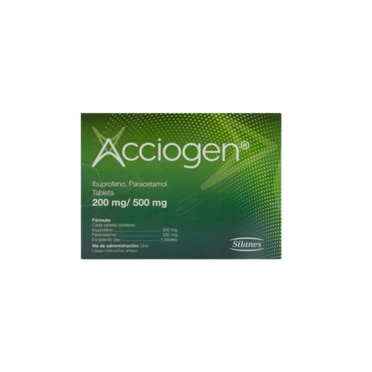 Acciogen 200mg/500mg 20 tabletas