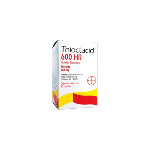 Thioctacid Acido Tioctico 600mg 30 Tabletas