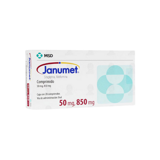 Janumet Sitagliptina,Metformina 50mg/850mg 28 Comprimidos