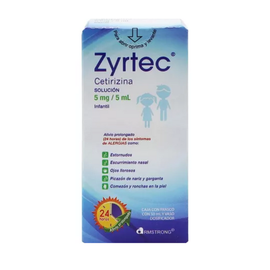 Zyrtec Infantil Cetirizina 5mg/5ml 50ml con Vaso Dosificador