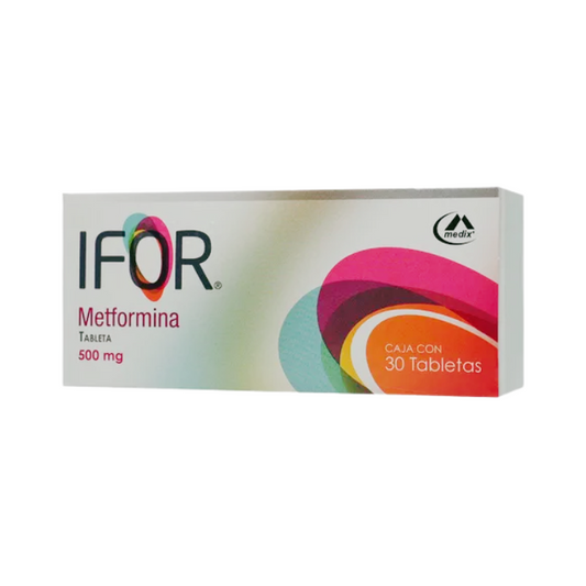 Ifor Metformina 500mg 30 Tabletas