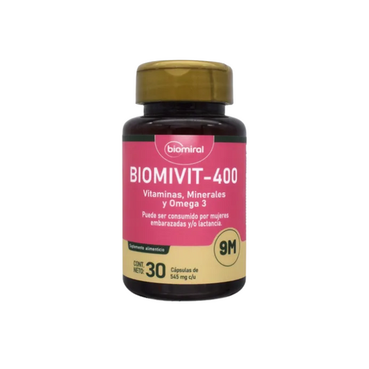 Biomivit-400 Multivitaminico,Omega 3 30 Capsulas