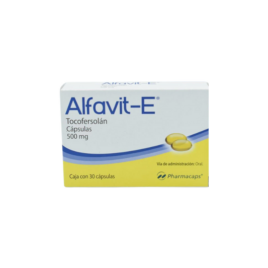 Alfavit-E Vitamina E 500mg 30 Capsulas