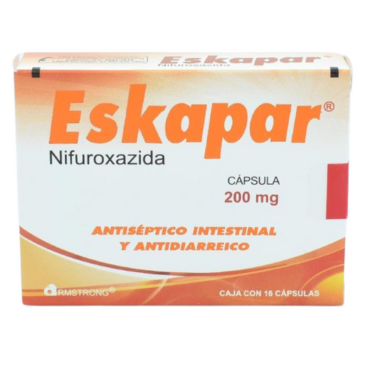 Eskapar Nifuroxazaida 200mg 16 Capsulas