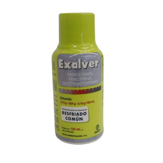 Dextrometorfano,Fenilefrina,Paracetamol 0.100g/0.040g/ 2.130g 120ml Jarabe