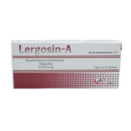 Dexametasona,Clorfenamina  .25mg/2mg 15 Tabletas