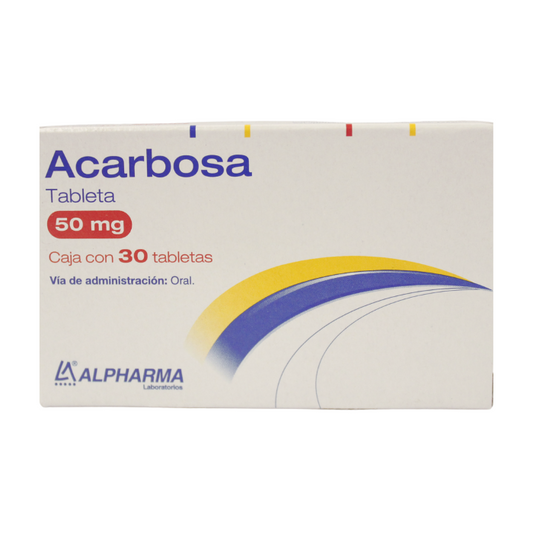 Acarbosa 50mg 30 Tabletas
