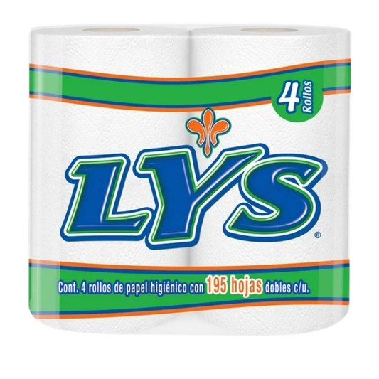Lys Higienico 195 Hojas 4 Rollos