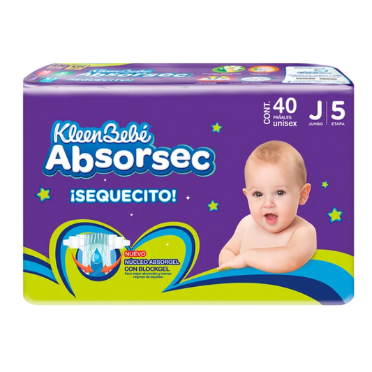 Kleen Bebe Absorsec Ultra Jumbo 40 Piezas