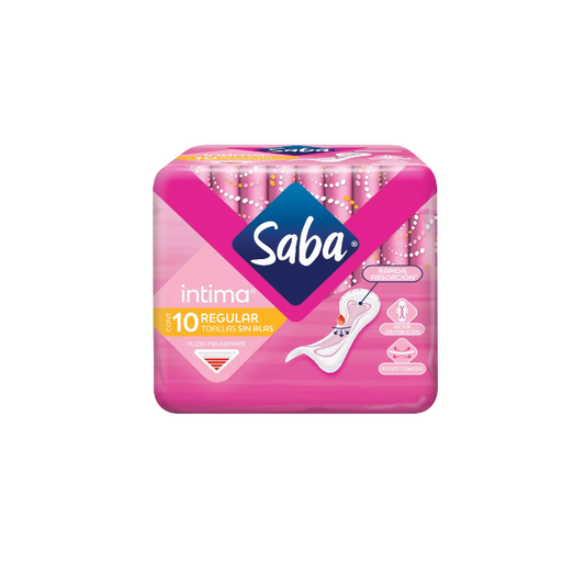 Saba Toalla Intima sin Alas 10 Piezas