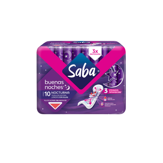 Saba Toalla Buenas Noches sin Alas 10 Piezas