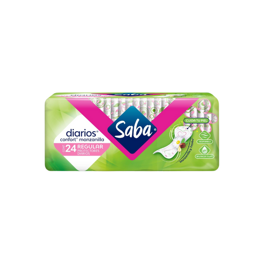 Saba Pantiprotectores Confort Manzanilla 24 Piezas