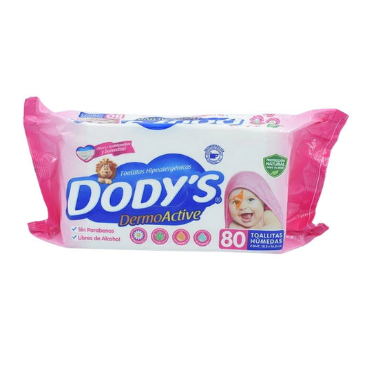 Dodys Toallitas Humedas Rosa 80 Piezas