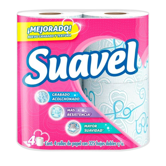 Suavel Higienico 325 Hojas 4 Rollos