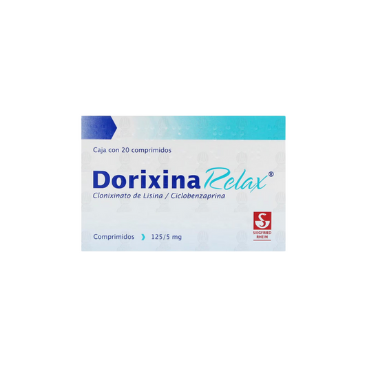 Dorixina Relax Clonixinto de Lisina,Ciclobenzaprina 125mg/5mg 20 Comprimidos