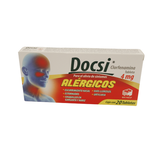 Clorfenamina 4mg 20 Tabletas