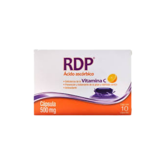 Rdp Acido Ascorbico 500mg 10 Capsulas