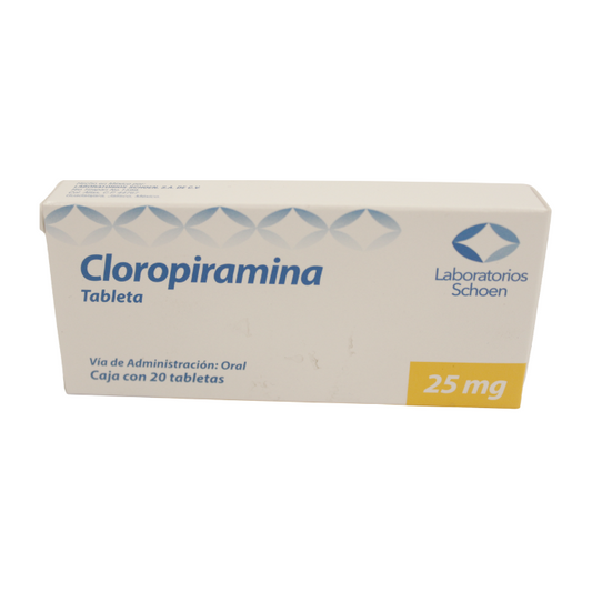 Cloropiramina 25mg 20 Tabletas
