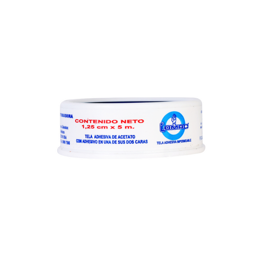 Tela Adhesiva Acetato Lomac 1.25 cm x 5 Metros