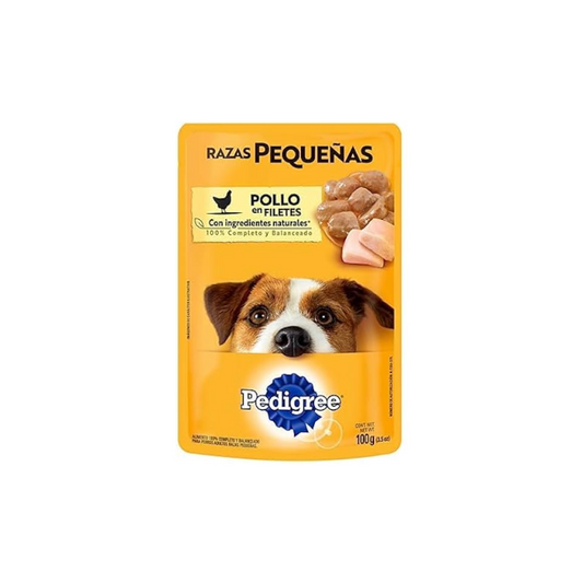 Pedigree Sobre Adulto Razas Pequeñas En Filetes Con Pollo 85 Gramos