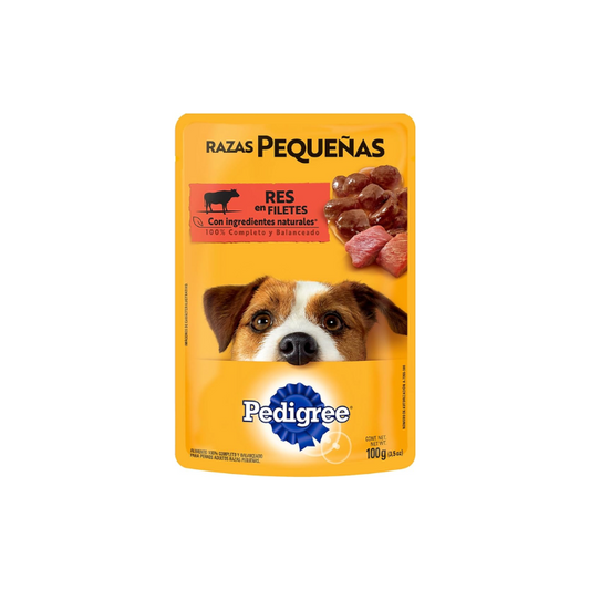 Pedigree Sobre Adulto Razas Pequeñas En Filetes Con Res 85 Gramos