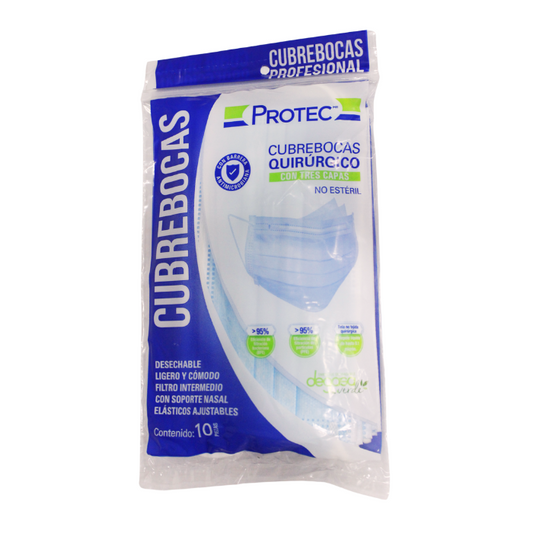 Cubrebocas Protec 10 piezas