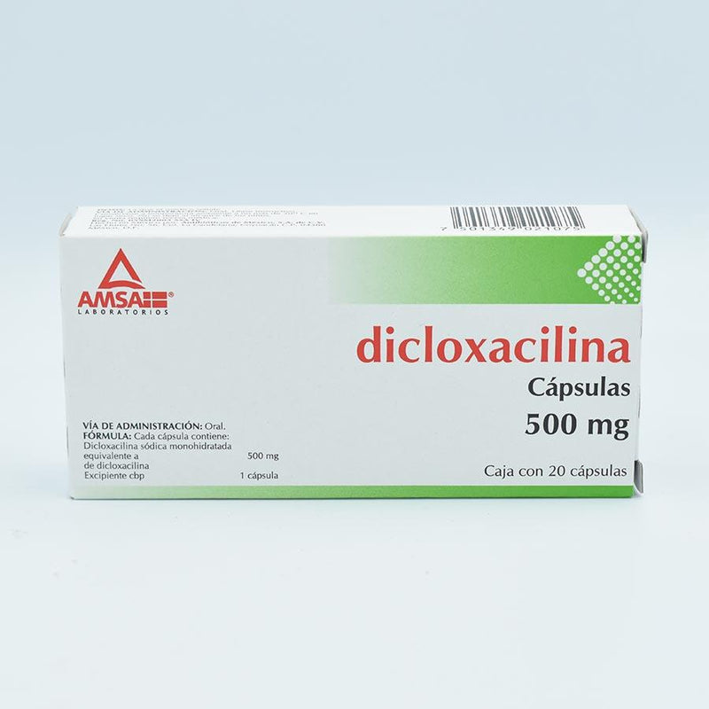 DICLOXACILINA 500MG CAJA CON 20 CAPSULAS G.I (AMSA)