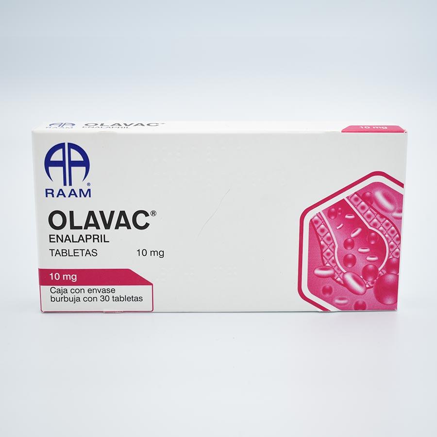 ENALAPRIL 10MG CAJA CON 30 TABLETAS (OLAVAC)