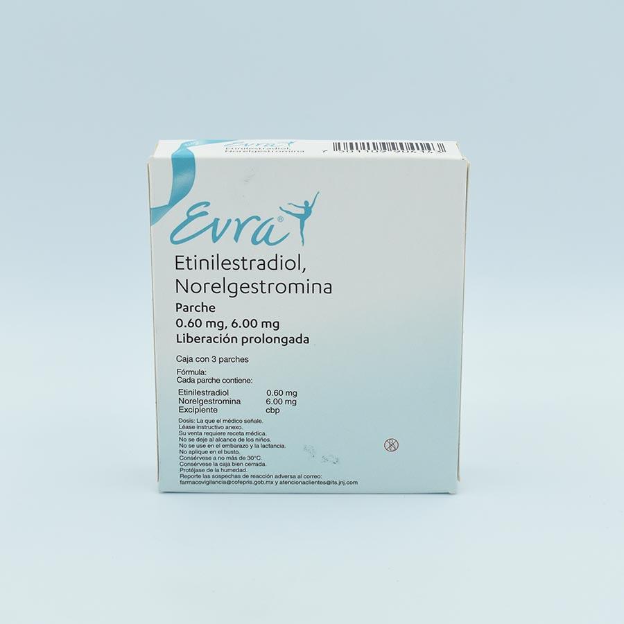 EVRA CAJA CON 3 PARCHES (ETINILESTRADIOL, NORELGESTROMINA)