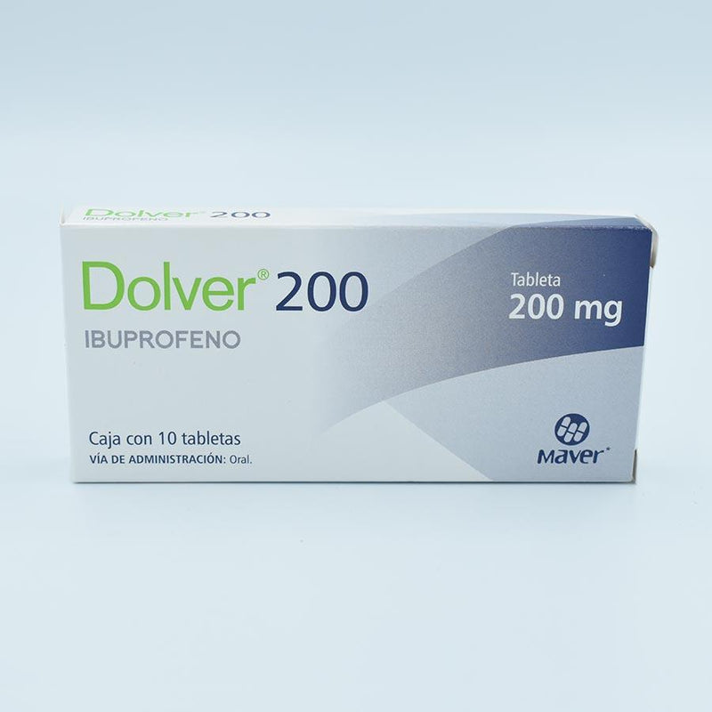 IBUPROFENO 200MG. CAJA CON 10 TABLETAS (DOLVER)