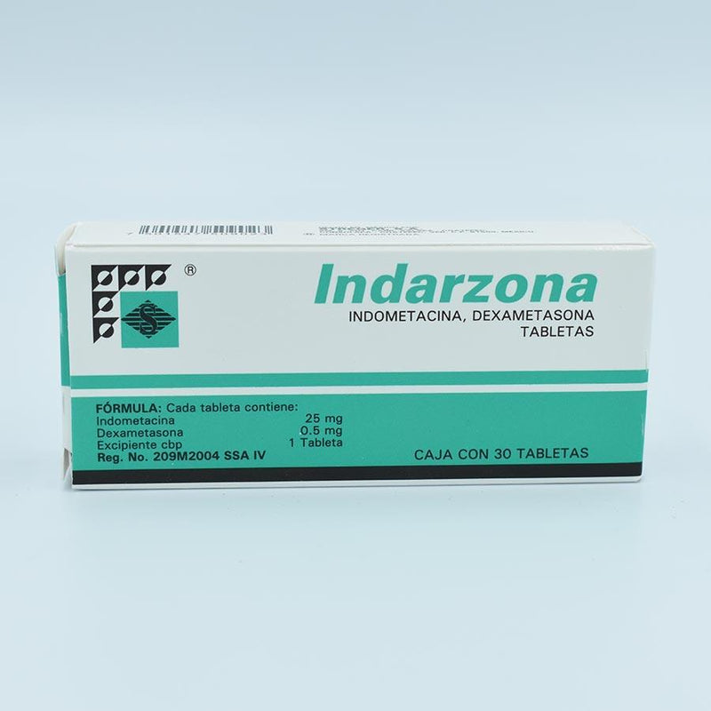 INDOMETACINA/ DEXAMETASONA  25MG/.5MG CAJA CON 30 TABLETAS (INDARZONA)