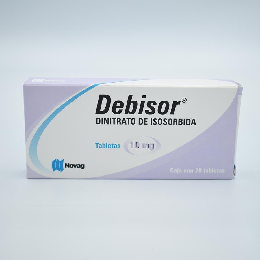 ISOSORBIDA 10MG CAJA CON 20 TABLETAS (DEBISOR)