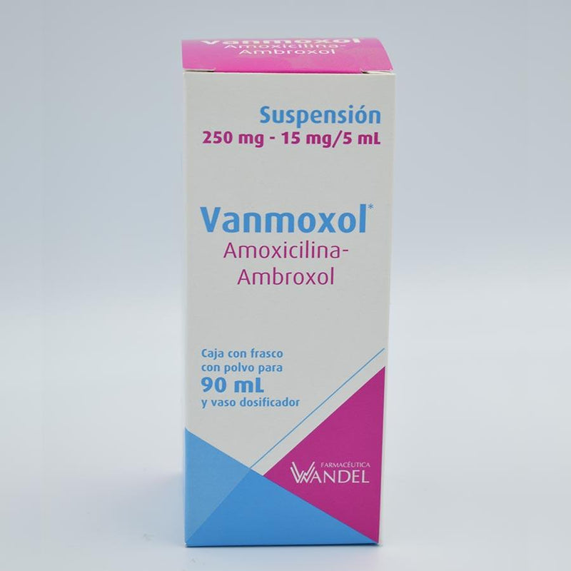 AMBROXOL/ AMOXICILINA 250MG/15MG FRASCO CON 90 ML. SUSPENSION (VANMOXOL)