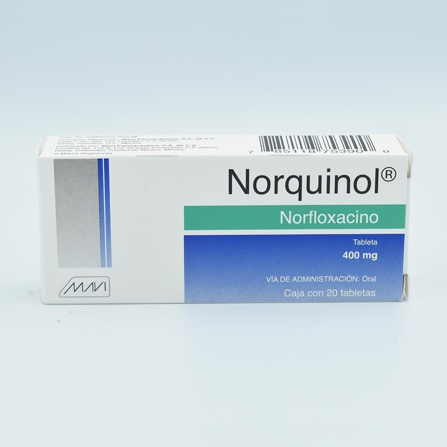 NORFLOXACINO 400MG. CAJA CON 20 TABLETAS (NORQUINOL) – Farmacias Iguales