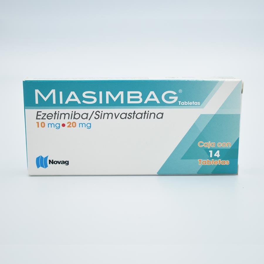 EZETIMIBA/ SIMVASTATINA 10/20MG CAJA CON 14 TABLETAS (MIASIMBAG)