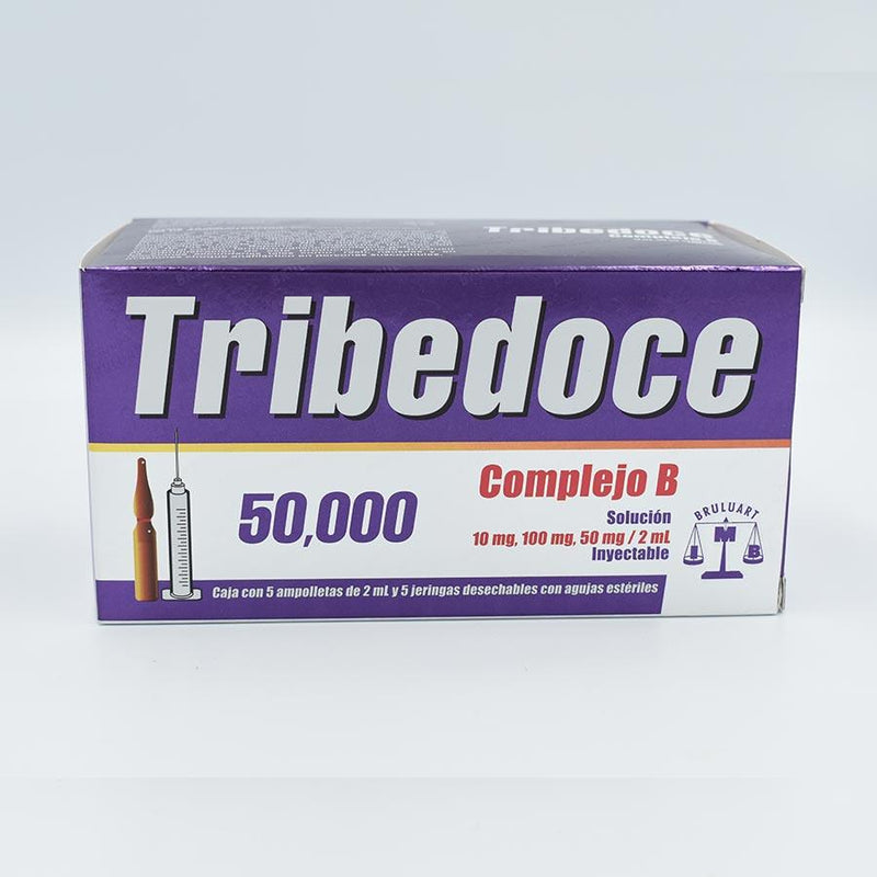 TRIBEDOCE 50,000 (HIDROXOCOBALAMINA,TIAMINA) CAJA CON 5 AMPULAS