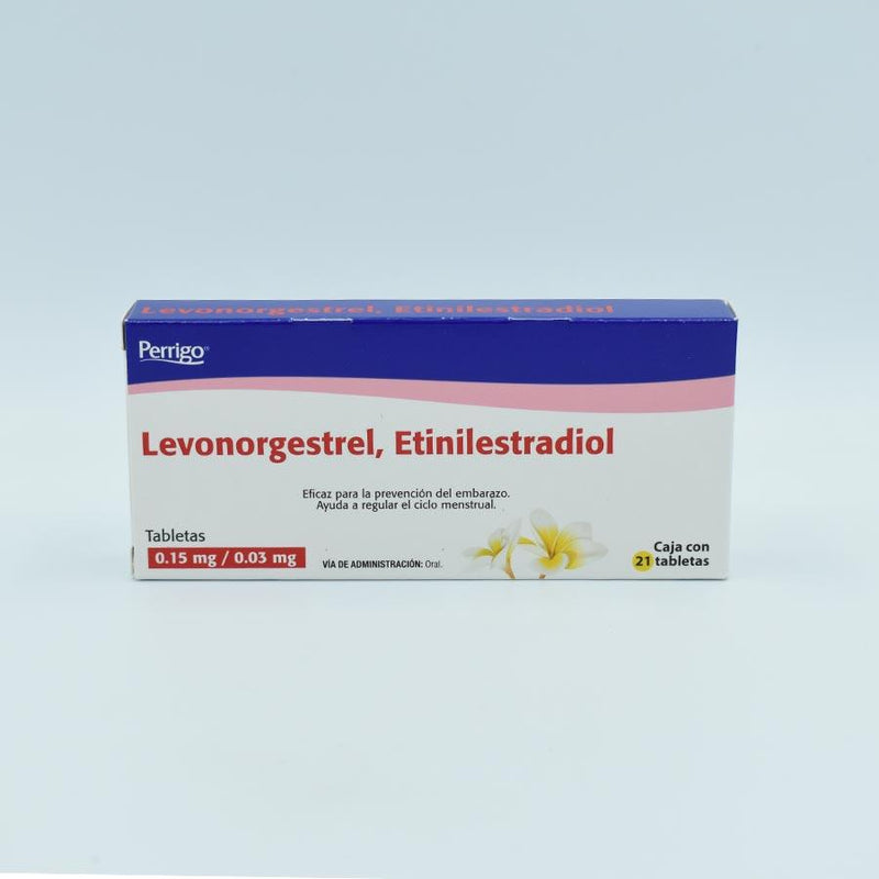 LEVONORGESTREL/ ETINILESTRADIOL 0.15MG/0.03MG CAJA CON 21 TABLETAS G.I (PERRIGO)