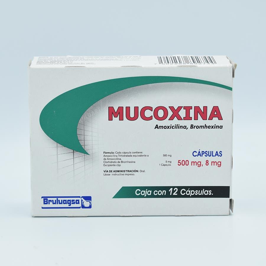 AMOXICILINA/ BROMHEXINA 500MG CAJA CON 12 CAPSULAS (MUCOXINA)