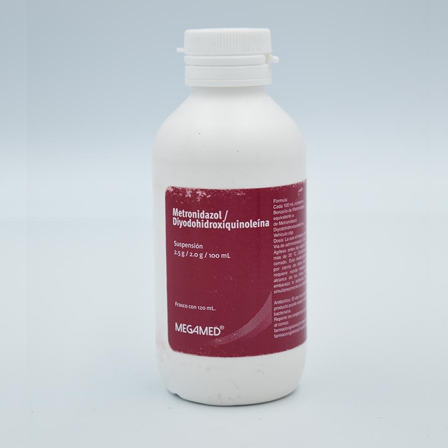 METRONIDAZOL/ DIYODOHIDROXIQUINOLEINA  2.5MG/2GR FRASCO CON 120ML SUSPENSION (STOMFFLER)