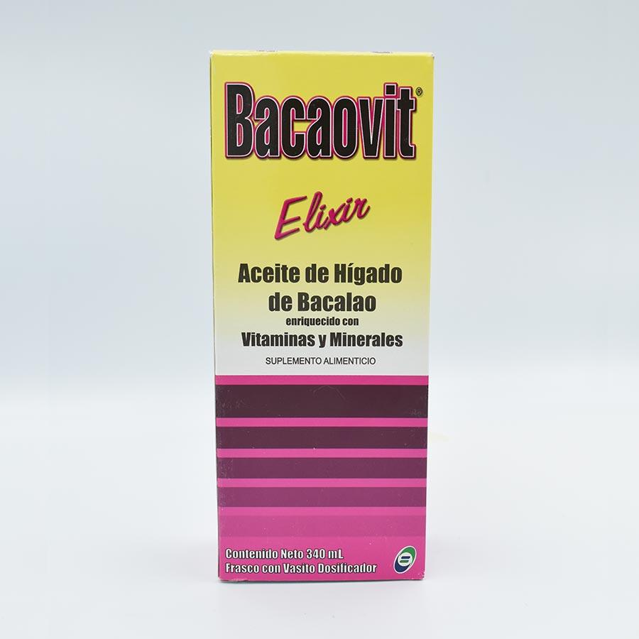 BACAOVIT ELIXIR (FÓSFORO, POTASIO, HIERRO, CLORO, CALCIO, VIT. B1,A,D3 )   FRASCO CON 340 ML SUSPENSION