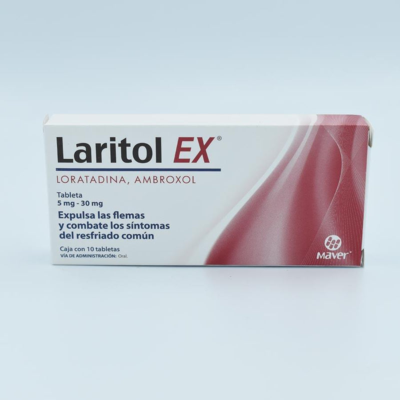LORATADINA/ AMBROXOL CAJA CON 10 TABLETAS(LARITOL EX)