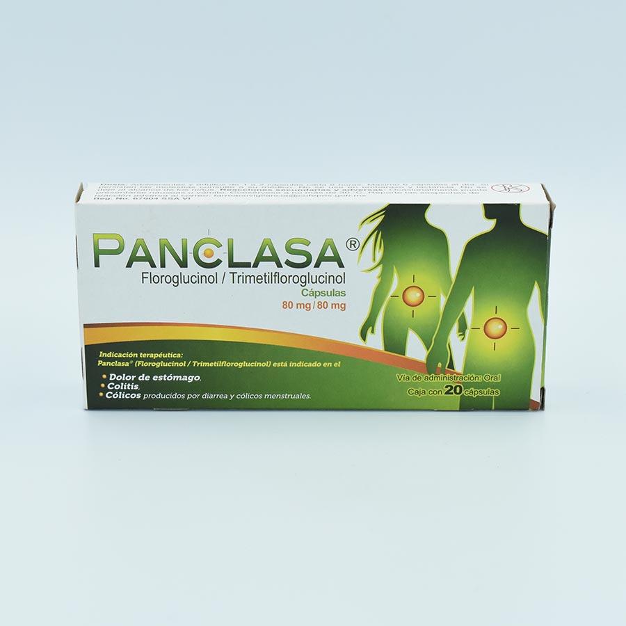 PANCLASA 80MG/80MG CAJA CON 20 CAPSULAS (FLOROGLUCINOL, TRIMETILFLOROGLUCINOL)