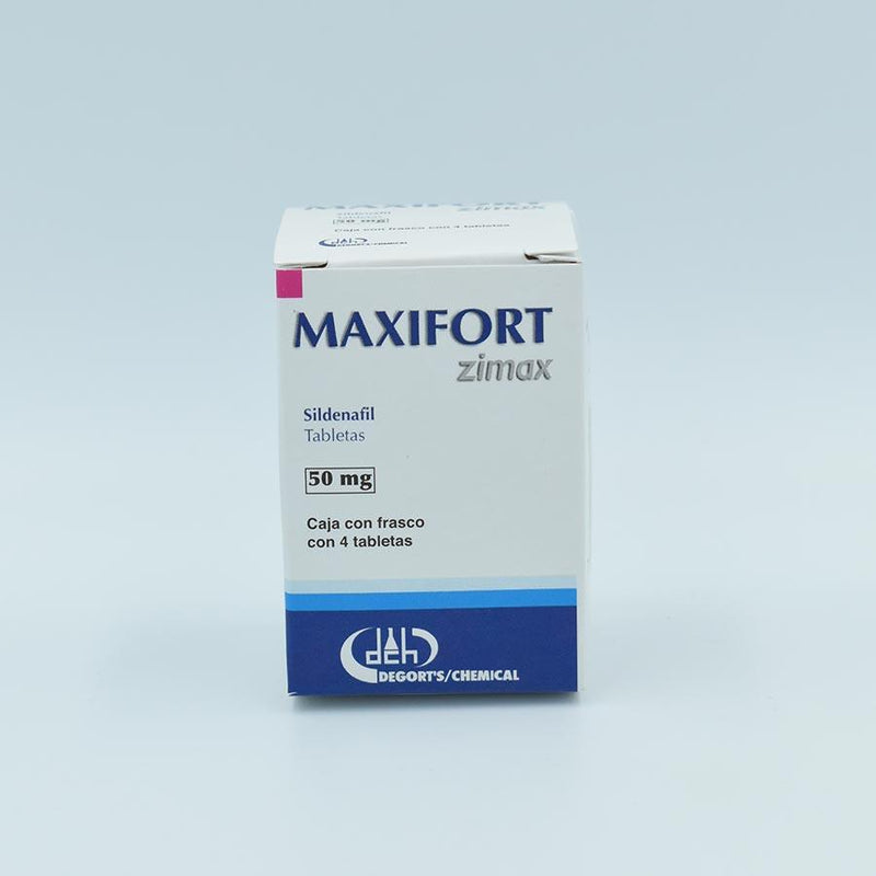 SILDENAFIL 50MG CAJA CON 4 TABLETAS(MAXIFORT)